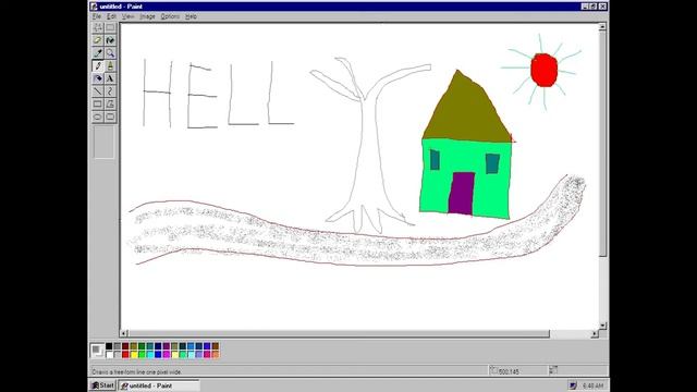 Painting on Windows 95 Paint смотреть онлайн