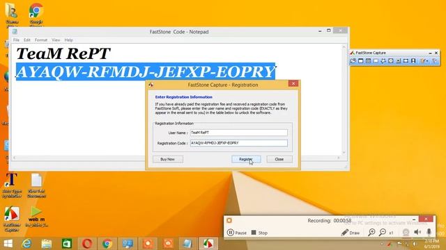 FastStone Capture Serial key - Registration code смотреть онлайн