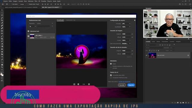 PHOTOSHOP - EXPORTAÇÃO RÀPIDA COMO JPG | Como configurar a exportação rápida para JPG | Exportar JP смотреть онлайн