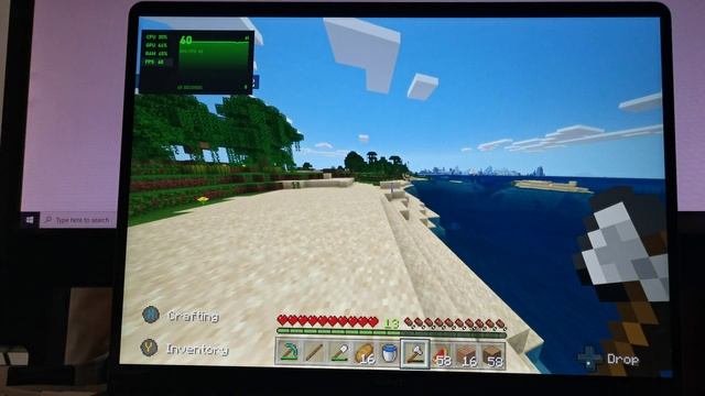 Minecraft Windows 10 Edition (bedrock) on Huawei Matebook 13 2020 AMD (fps test) смотреть онлайн