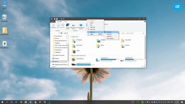 How to move windows between virtual desktops without Task View on Windows 10 смотреть онлайн