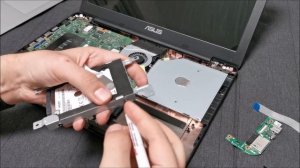 How to upgrade the RAM (memory) and HDD (storage) on an ASUS X555L laptop - disassembly