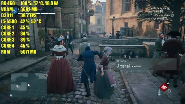 Assassin's Creed: Unity - AMD RADEON RX 460[4GB][GAMEPLAY] смотреть онлайн