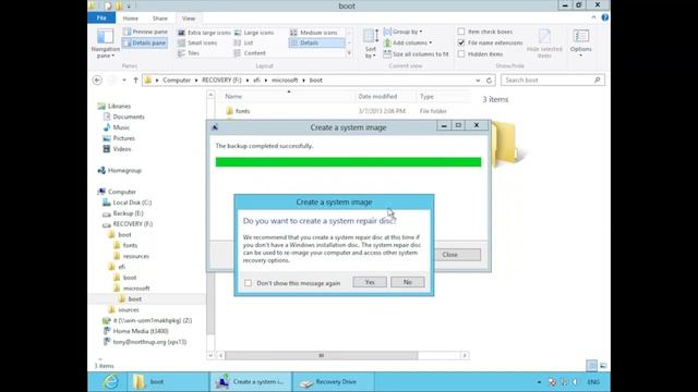 Creating a System Recovery Disk in Windows 8 смотреть онлайн