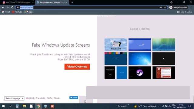 tuto : comment faire une fausse mise a jour Windows 10 смотреть онлайн