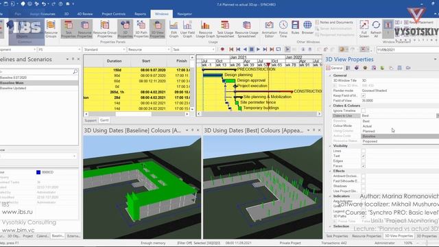 [Synchro PRO Basic] Planned vs actual 3D смотреть онлайн