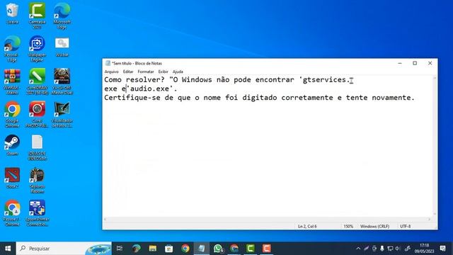 Windows Não Pode Encontrar Gtservices.exe E Audio.exe Certifique Que Foi Digitado Corretamente