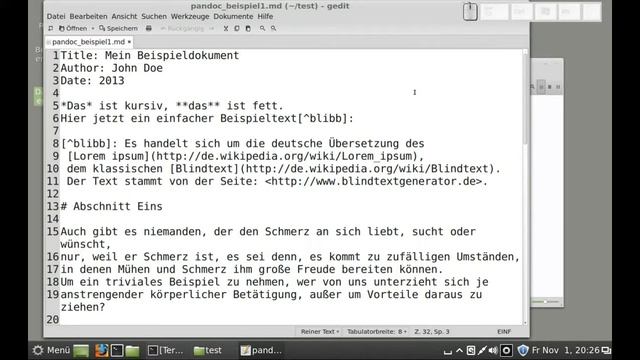Linux - PDF-Dokumente schreiben mit Pandoc und Markdown - Markdown смотреть онлайн