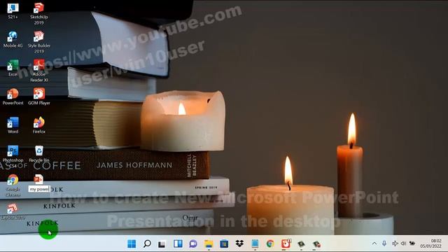Windows 11 Home : How to create New Microsoft PowerPoint Presentation in the desktop смотреть онлайн