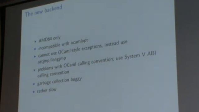 OUD 2012. Colin Brenner: an LLVM backend for OCaml. смотреть онлайн