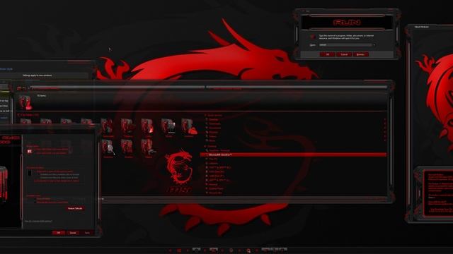 MSI Dragon Red Ultimate Theme edition for Windows 11 21h2++ preview смотреть онлайн