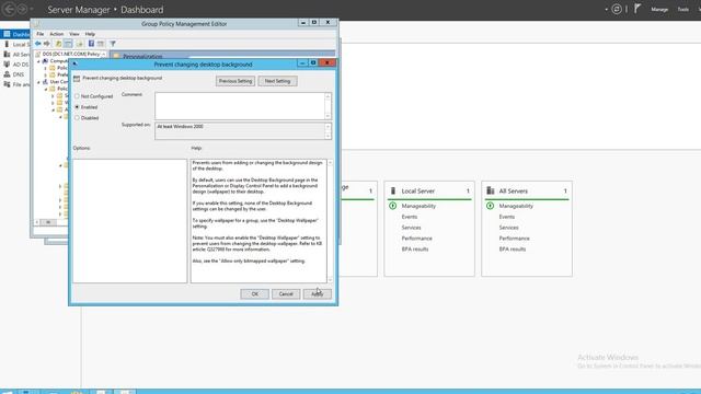 How to PREVENT USER'S from changing their DESKTOP WALL PAPER in windows server using GROUP POLICY смотреть онлайн