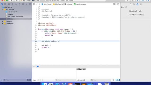 SDL2 on Xcode (Ep 1): Set up an Xcode project смотреть онлайн