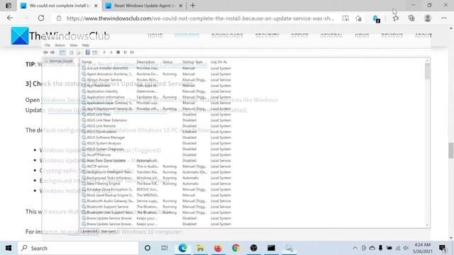 We could not complete the install because an update service was shutting down смотреть онлайн