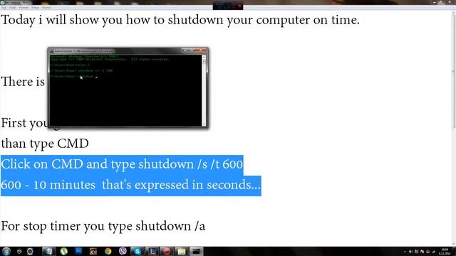 How to shutdown your computer on time [CMD/SOFTWARE] смотреть онлайн