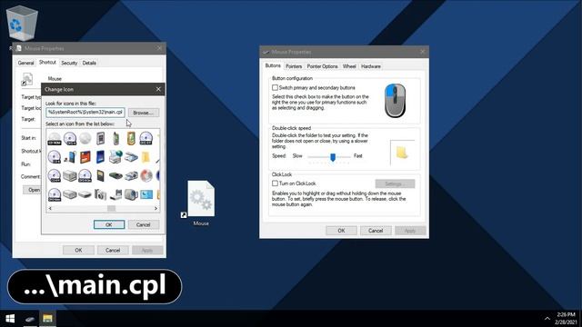 Create "Mouse Properties" Shortcut On Your Desktop - Windows 10 смотреть онлайн