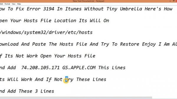 Error 3194 When Trying To Restoring IOS 7 /8 Or 9 In Itunes