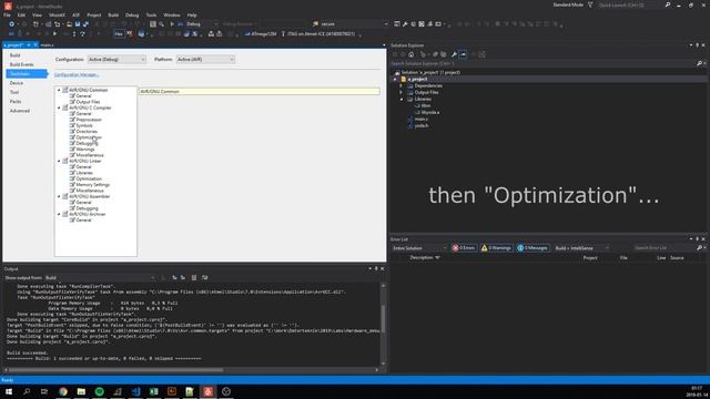 Atmel Studio: How to disable compiler optimization смотреть онлайн