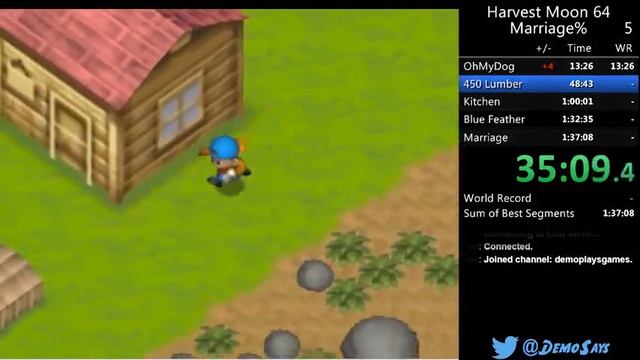 Harvest Moon 64 Marriage Speedrun - 01:09:14 смотреть онлайн