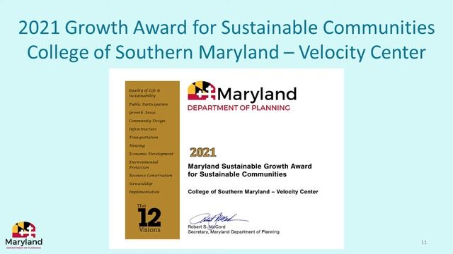2021 Maryland Sustainable Growth Awards Virtual Ceremony смотреть онлайн