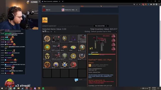 ohnePixel reacts to CSGO Pro inventories w/ Chat (Paris Major) смотреть онлайн