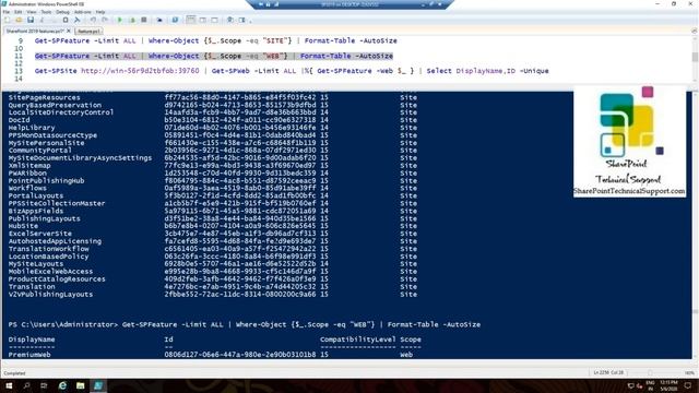 SharePoint 2019 feature id feature list using powershell | #SharePoint2019, #Powershell смотреть онлайн