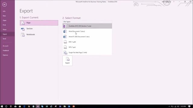 Export your OneNote notes to PDF! Amazing feature of OneNote 2016 смотреть онлайн