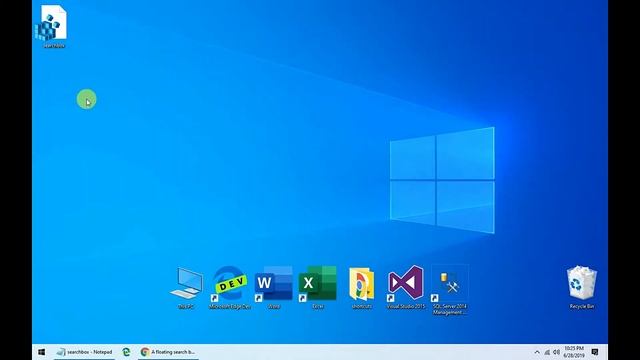 A floating search box in the middle of the screen Windows 10 смотреть онлайн