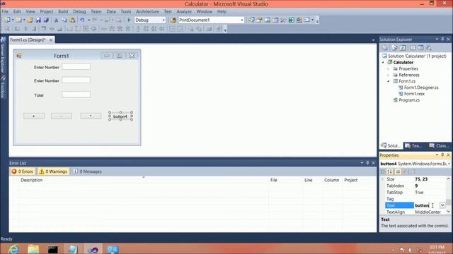 Tutorial: How To Create Basic Windows Form Application Using Visual Studio - Calculator смотреть онлайн