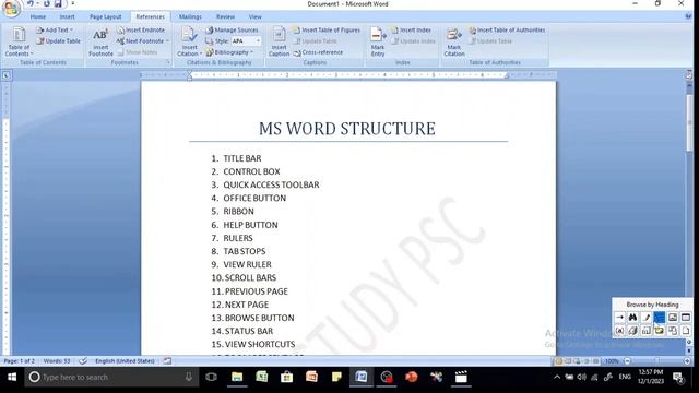 MS Word 2007 Window Components Part 2 (Clerk Typist long term batch) смотреть онлайн