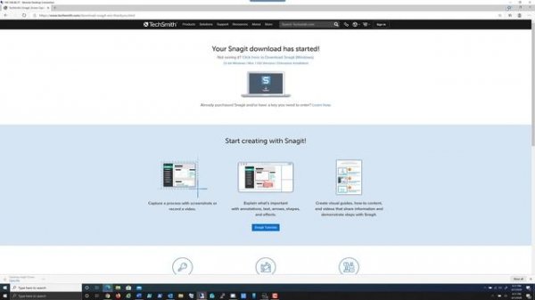 Download and Install Techsmtih's Snagit 2020 on Windows