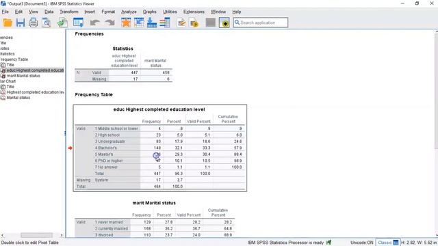 SPSS Output Viewer Window – Quick Overview of User Interface смотреть онлайн