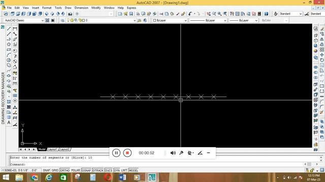 Divide command in AutoCAD 2007 смотреть онлайн