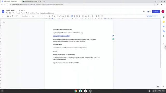 How To Install DONTFORGET On A Chromebook