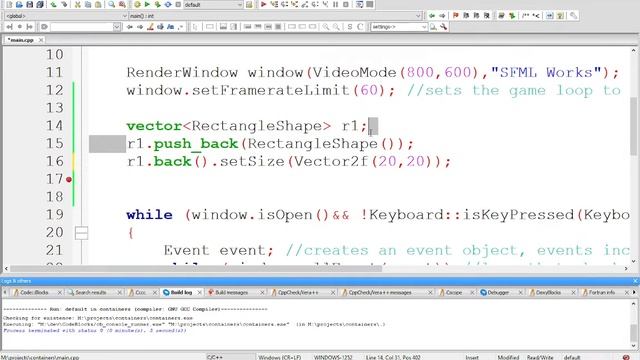 Drawing and deleting from vectors in SFML смотреть онлайн