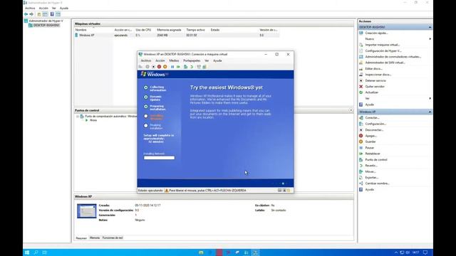 Hyper-V Windows XP instalacion смотреть онлайн
