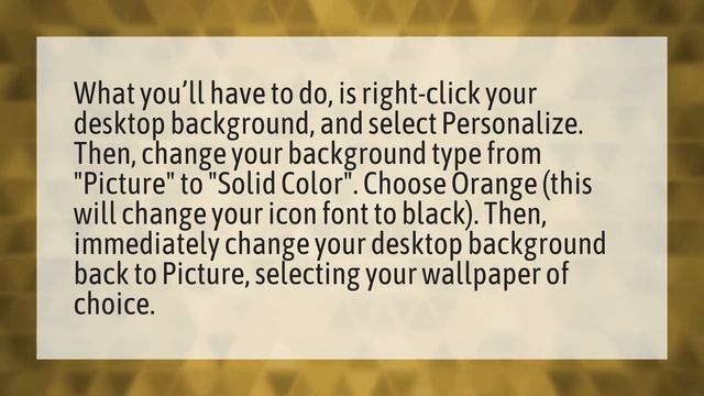 How do I change the font color on my desktop icons? смотреть онлайн