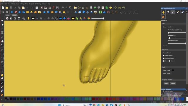how to make a 3d foot in artcam 2018 | artcam me pair kaise banaye |#yuviart#artcam2018#artcam#foot смотреть онлайн