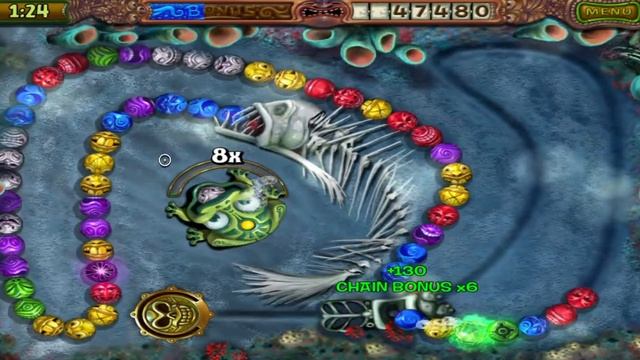 Zuma's Revenge! - Challenge (Very Hard) Undersea Undertaking - Level 5 смотреть онлайн