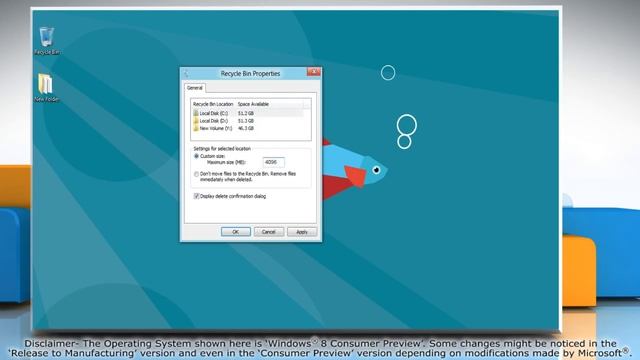 Windows® 8: Reduce Recycle Bin maximum size смотреть онлайн