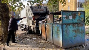 09-10-2024 #мусоровоз #trashtruck #техника #мусор #контейнер #trash #truck #спецтехника