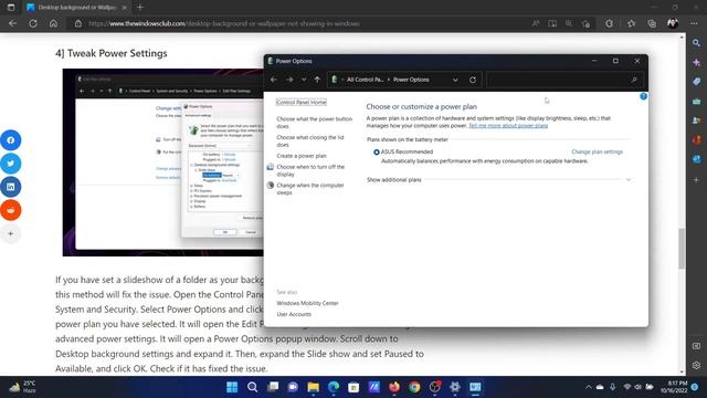 Desktop background or Wallpaper not showing in Windows 11/10 смотреть онлайн