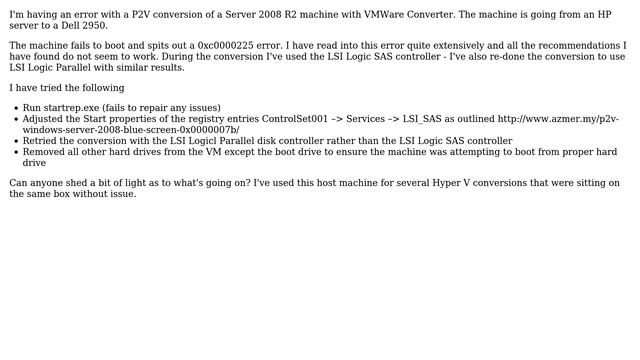 DevOps & SysAdmins: 0xc0000225 error after P2V with VMWare Converter (2 Solutions!!) смотреть онлайн