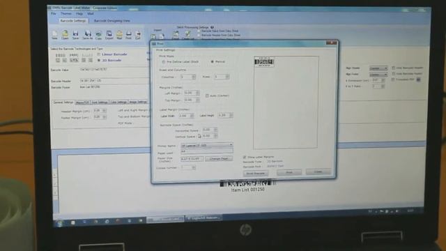 2D barcode Label Printing with thermal printing Barcode Maker Software смотреть онлайн