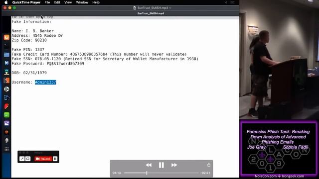 NolaCon 2019 D 08 Forensics Phish Tank Breaking Down Analysis of Advanced Phishing Emails Joe Gray смотреть онлайн