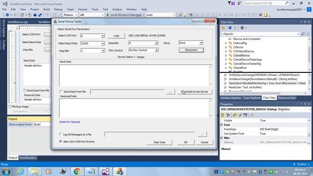 Serial Port Device connect and DisconnectTesting | C++ | VC++ смотреть онлайн