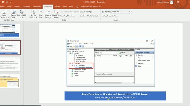 WSUS Error_MMC Console,Configuration,Unassigned Computer Not shows смотреть онлайн