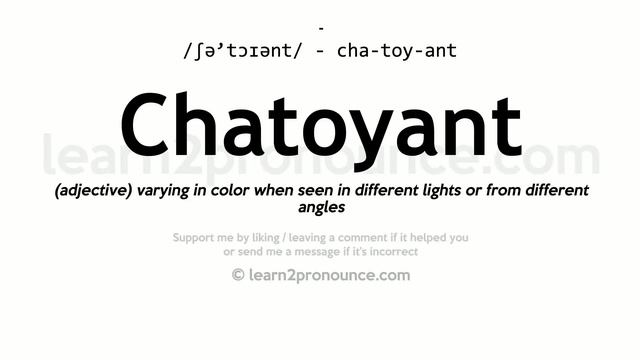 Pronunciation of Chatoyant | Definition of Chatoyant смотреть онлайн