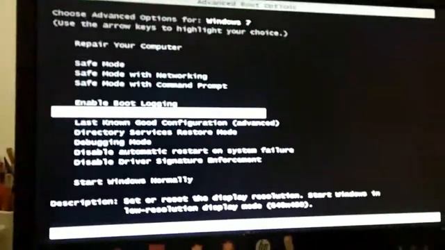 Windows 7 Advanced Boot Options смотреть онлайн