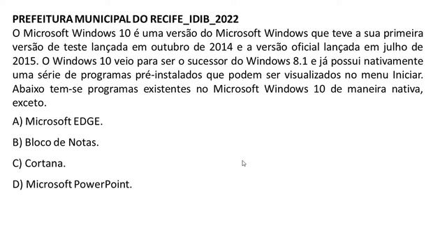 Configurações básicas do Windows 10 Banca IDIB 2022 - NOÇÕES DE INFORMÁTICA - Prof. Romilton Júnior смотреть онлайн